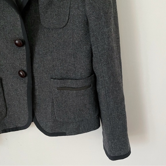 NWT J.Crew Professor Herringbone Grey Wool blazer Academia Preppy Career sz 10 - Picture 11 of 16